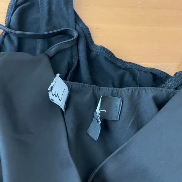 Lulus That Song Black Satin Bodysuit XS - Picture 4 of 6